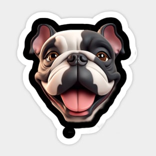 Bulldog face Sticker